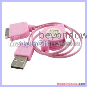 Dropshipping Via DHL USB 2.0 colorful retractable Cable for    data cable