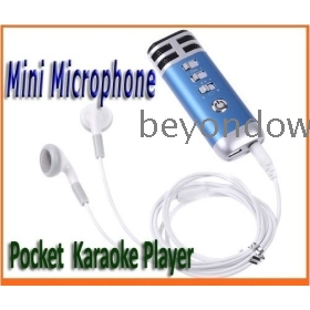 Dropshipping Mini Μικρόφωνο Pocket Player Καραόκε Home KTV Εργασία με το iPhone iPad Mp3 Mp4 PC Δωρεάν αποστολή