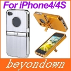 High quality Brushed Hard Back Case Cover Skin with Stand for  iS Silver/Yellow, Free Shipping+Drop Shipping PA1344 
