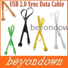 High quality USB 2.0 Sync Data Cable  Dock    , Male USB to 30 Pin 5 colors Free Shipping