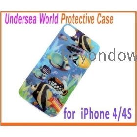 Dropshipping Fantastic 3D Undersea World Protective Hard Back Case Cover Skin for   4/ Free Shipping 