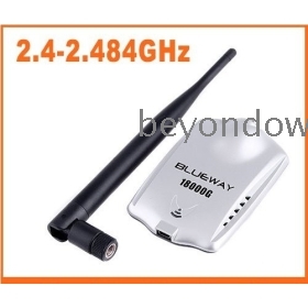 Dropshipping 1000mW High Power 2.4-2.484GHz WiFi LAN Card USB Wireless Adapter 6dBi Antenna ,Free Shipping