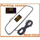 Dropshipping 4 Parking Sensors Car Backup Reverse  Rearview Mirror,car parking system,free shipping 