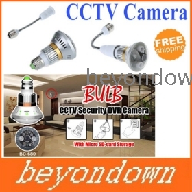 Promotion!!! E27 Bulb CCTV Home Security DVR Camera Digital Video Recorder Night Vision ,freeshipping