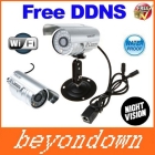 Dropshipping  DDNS IP Wireless/Wired IR Night Vision Outdoor Network Camera Silvery Freeshipping