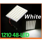 High quality 1210 SMD 48 LED White Dome Bulb Light for Car Interior with 3 Adapters,Car dome lighting