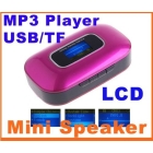 Dropshipping Portable speaker w/ LCD display USB Mini Speaker  Music Player FM radio mp3 speaker mini mp3 player pc speaker free shipping 