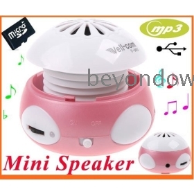 Dropshipping Line in Portable speaker Micro SD  Stereo Speaker Music MP3 Player Amplifier free shipping 