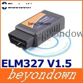 High quality ELM327 OBDII V1.5 CAN-BUS Wireless Diagnostic Interface Scanner obd 2,Elm 327 Wireless Car Scan Tool,Free Shipping 