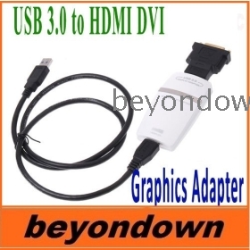 High qualityUSB 3.0 to HDMI DVI Multi Display Graphics Adapter Converter up to Pixels 2048 * 1152 32,Free Shipping+Drop Shipping