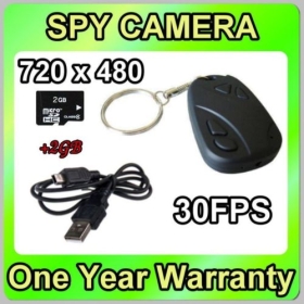 Kostenloser Versand Quad Band 2G Schlüsselanhänger DVR Recorder Spy Video Kamera Webcam 30fps neue heiße