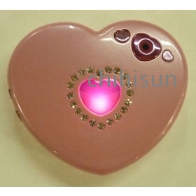 Doprava zdarma pink F520 tvaru srdce FM funkce Touch Screen Cell Phone Dual sim dobrý dárek roztomilý