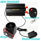 Free shipping NEW HOT Vehicle Car GPS Tracker Tracking Device Alarm+Remote Control+Shake Sensor+Siren
