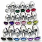 EXTRA LARGE - Stainless Steel Attractive Butt Plug Jewelry / Rosebud Anal Jewelry Purple 