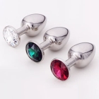  Stainless Steel Attractive Butt Plug Jewelry / Jeweled Anal Plug / Rosebud Anal Jewelry Green 