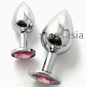 EXTRA LARGE - Stainless Steel Attractive Butt Plug Jewelry / Rosebud Anal Jewelry Pink 