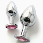 EXTRA LARGE - Stainless Steel Attractive Butt Plug Jewelry / Rosebud Anal Jewelry Pink 