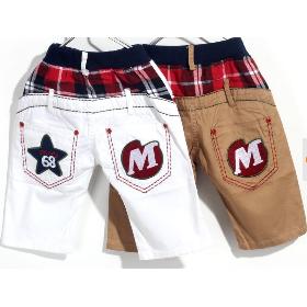 2013 summer new boy girl children five star  patch middle shorts trousers free shipping 