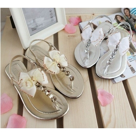 Sandals for women ,Flat sandals ,Butterfly flower elastic band ,2012Summer sandals,Free shipping