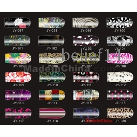 EMS 100 sets(12 pcs/set) Optional Nail stickers Nail Decal Minx 123 Styles Nail Patch belief14