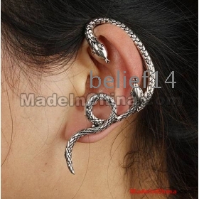 China post air 20 pcs Ear Cuff Women Punk Small Snake Party Retro Bronze Alloy Earring SP-EH-71054 belief14