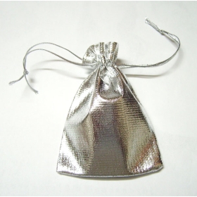 Kostenloser Versand 100er Silber Schmuck Farbe Geschenktüte Fit DIY Schmuck Geschenk Crafts 2.8'' X2 '' W35