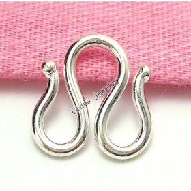 Free Shipping 10pcs 925 Sterling Silver Clasp Fit DIY Craft Jewelry 13.5X14mm W102