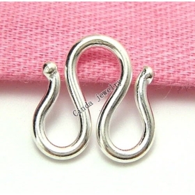 Free Shipping 10pcs/lot  Sterling Silver Clasp Fit DIY Craft Jewelry 13.5X14mm W102*