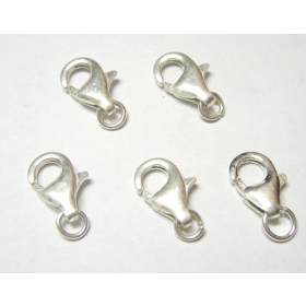 Free Shipping 10pcs  Sterling Silver Lobster Claw Clasp For DIY Craft Jewelry 10mm W37