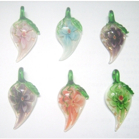 Free Shipping 10pcs/lot Multicolor Murano Lampwork Glass Pendants For DIY Craft Jewelry PG13