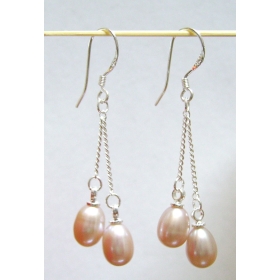 Free Shipping 10Pair/Lot Fashion Pearl Earrings & Silver Hook For Gift Craft Jewelry Purple C2