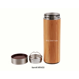 Eco-friendly bamboo vacuum bottle