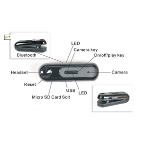 Legújabb Bluetooth Headset videokamera Mini DV Bluetooth headset Video Recorder kamera Ingyenes házhozszállítás