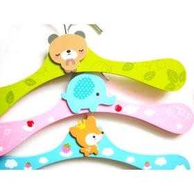 nieuwe komen groothandel 28pcs/lot Cartoon houten hanger Animal image hanger Factory directe verkoop