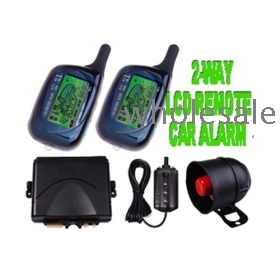 Two WAY LCD CAR ALARM SECURITY SYSTEM REMOTE START 3000FT