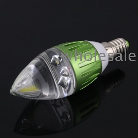 Free Shipping  E14 3W 270LM 85-265V Pure White Bright LED Crystal Candle Lamp Light Bulb