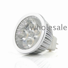 Wholesale MR16 4W 12V White 4 LED Bulb SpotLight Lamp Downlight Free Shipping