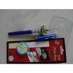 Mini pocket fishing rod Pen , fish pole,rod /1m Golden reel 