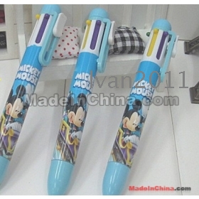 Mickey cartoon 5 color ball pen and pencil ballpoint pen