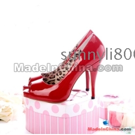 Free Shipping Wholesale Pink Sexy Specials Peep Toe  fashion single Party shoes US5-8.5