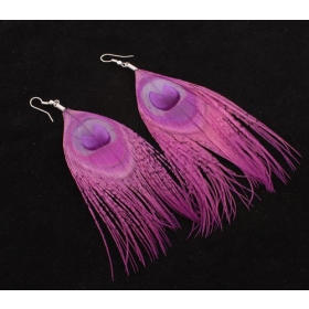 Free shipping wholesale fashion,natural peacock feather  earrings jewelry for women 100pairs/lot--SP-EH-65755