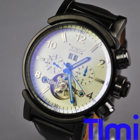 ¡¡¡ Enfriar Negro esquelético del reloj analógico AUTO Para Caballero