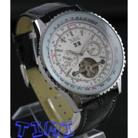 Mens AUTO Mekanisk 5 Hands Multi Function schweiziske Watch