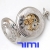 Nova Prata Mechanical Skeleton Pocket Watch freeship Cadeia