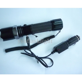 free shipping wholesale!5pcs/lot CREE Q5 Zoom 3W 300LM  LED  Flashlight +Battery and charger