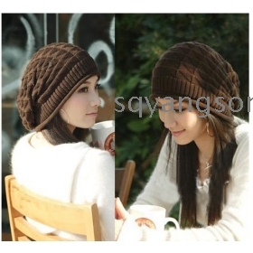 Korean version of popular folding cap,Winter hat, unisex knitting cap,3color,Free shipping.