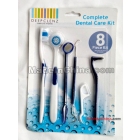 [MOQ 2 sets][Free shipping] 8 piece kit home dental care kit dental stain eraser mirror tongue tooth brush toothpick floss