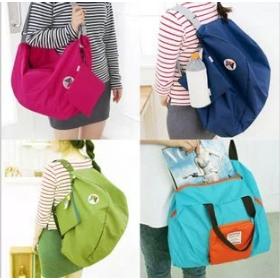 Free shipping 26pcs/lot New Korean waterproof Multi function transformation can be folded bag shoulder bag BG050