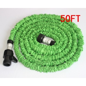 Free shipping Watering x hose, rubber hoses extendable green 50FT plastic hoses 006