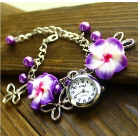 Free shipping 2012 fashion lady flower bracelet watches women bracelet 10pcs/lot W045